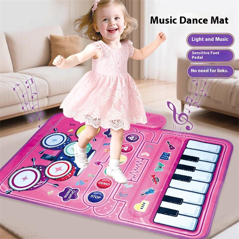 6612 3 in 1 Kids Musical Dance Mat Piano Drum Play Mat Educational Toy for Early Learning