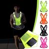 Reflective Safety Vest Lightweight High Visibility Running Vest with Pouch Cycling Vest Adjustable for Walking Cycling