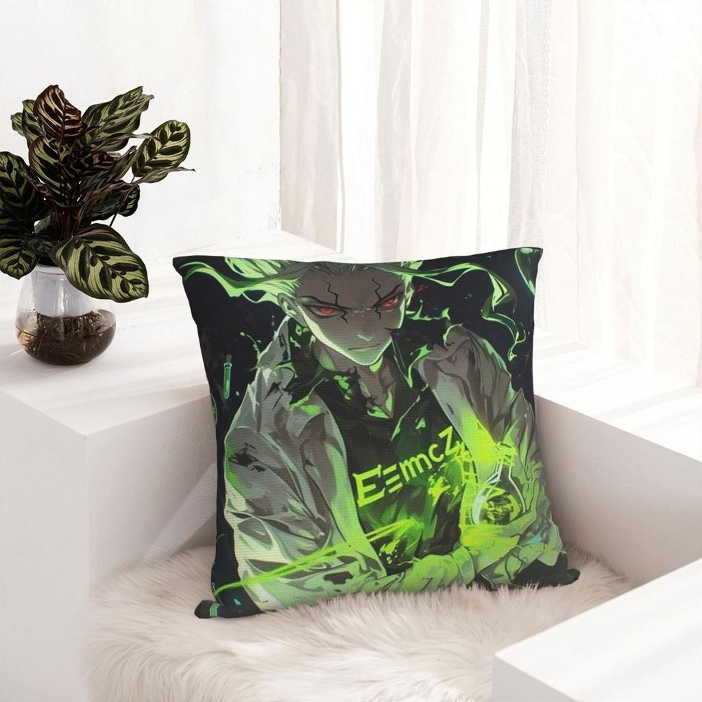 Ishigami Senku Dr Stone Apan Anime Square Pillowcase Cushion Cover Pillow Case Throw Pillow Cover for Home Sofa Living Room