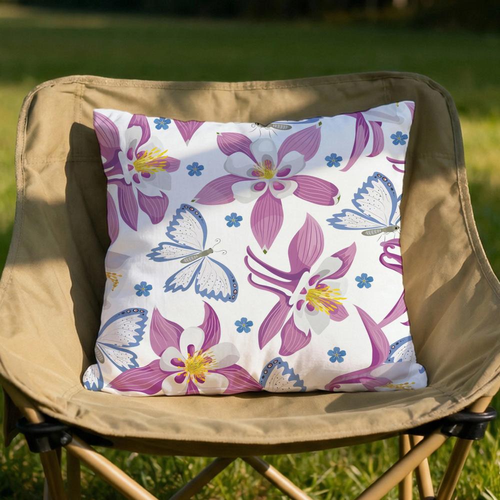 Graceful Butterfly Cushion Cover Soft Reversible  Durable Pillow Cover  MultiScene Use for Home  Car Daily Comfort