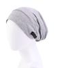 Elastic Band Nightcap Silk Lined Wrap Head Bonnet Fashion Beanie Hat  For Sleeping