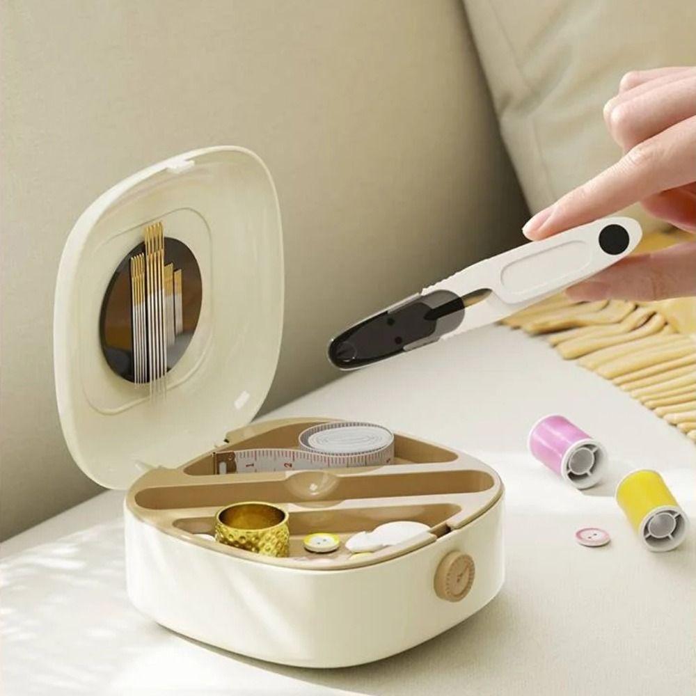 Practical Magnetic Sewing Box Set Double-layer Magnetic Sewing Kit  Hand Sewing Tools