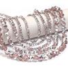 1 Strand 3/4/6/8/10mm Faceted Crystal Beads Pink Rhodium Rondelle Glass Loose Beads For Jewelry Making DIY Bracelets Necklace