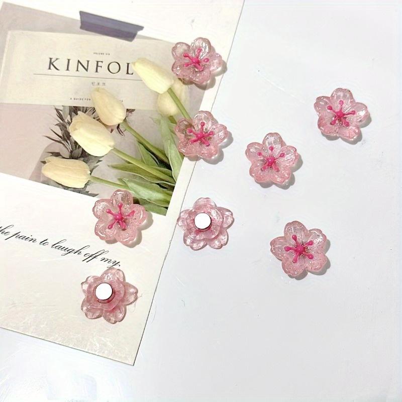 Cherry Blossom Magnets, Cute Decorative Fridge Magnets for Office Whiteboard, Lockers, Dishwashers, Kitchen & Home Decor