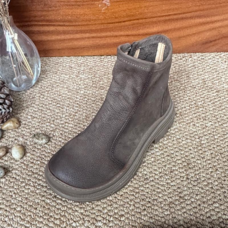 Women's Shoes, Single Shoes, Handmade Leather Women's Boots, Short New Style Shoes