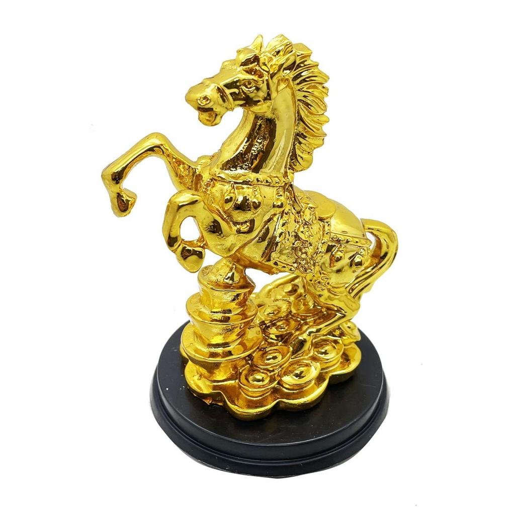 Exclusive Golden Polyresin Fengshui Victory Running Horse for Positive Energy Vibrations