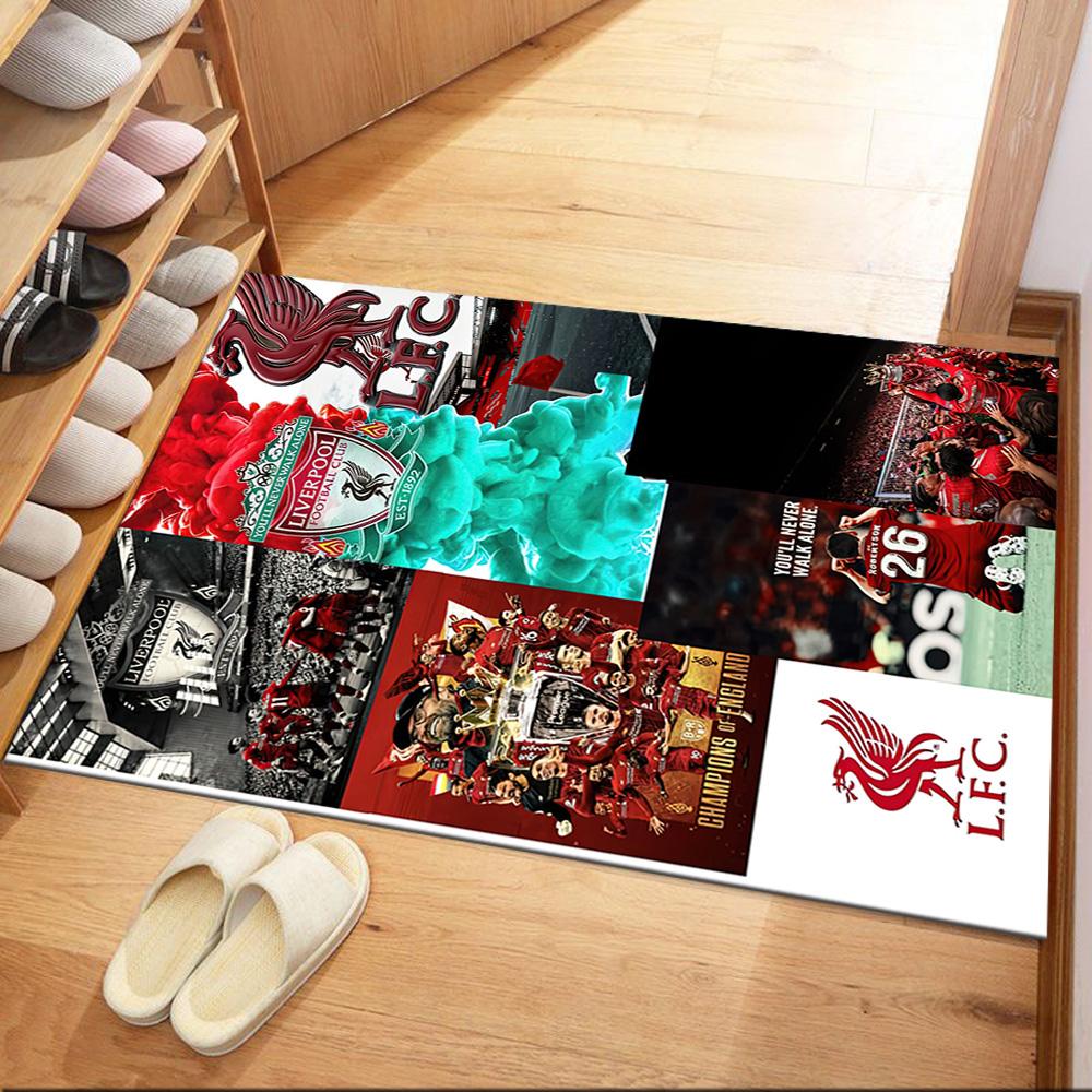 Liverpool Football Club Floor Mat Suitable For Outdoor Living Rooms Balcony Hallway Antislip Rug Decorate Offices Wedding Party Gift