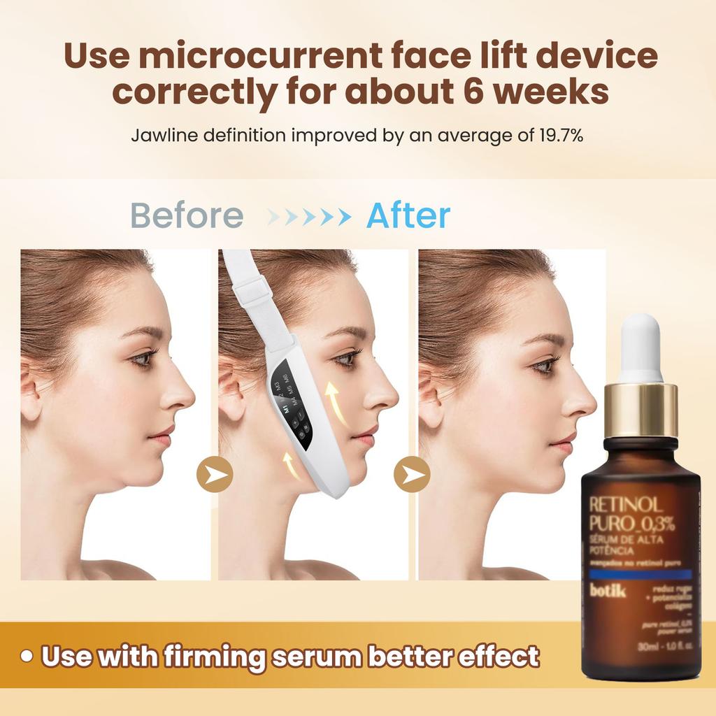 Electric V-Face Lifting Device Facial Beauty Slimming Massager 6 Modes for Double Chin Removal Face Firming & Slimming
