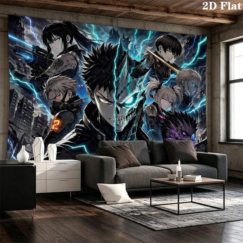 Kaiju No 8 Wall Tapestry Aesthetic Wall Hanging Printed Fabric Blanket Decorative Tapestries for Bedroom Living Room Home Decor