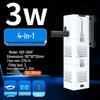 Three-in-One Submersible Fish Tank Pump with Built-in Filter & Aeration