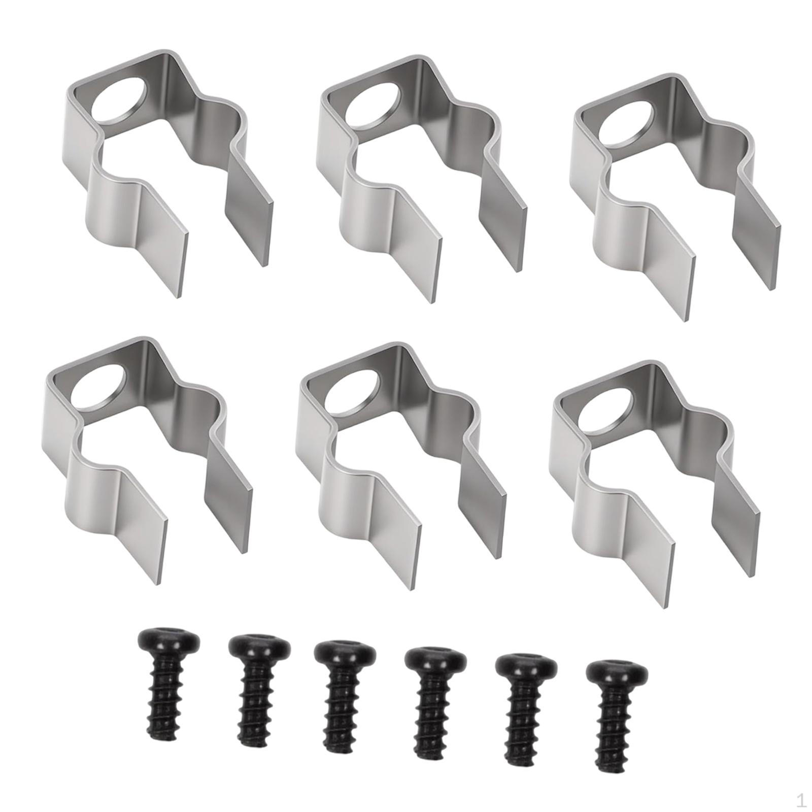

6 Pieces Mount Clips Metal for Robotic Vacuum Cleaners Installation Set Parts Premium Reattach