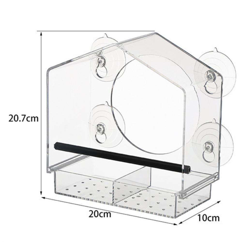 Tool-Free Bird Feeding Bowl Dual Seed Tray Wild Birdfeeder New Window Bird Feeder Bird Viewing