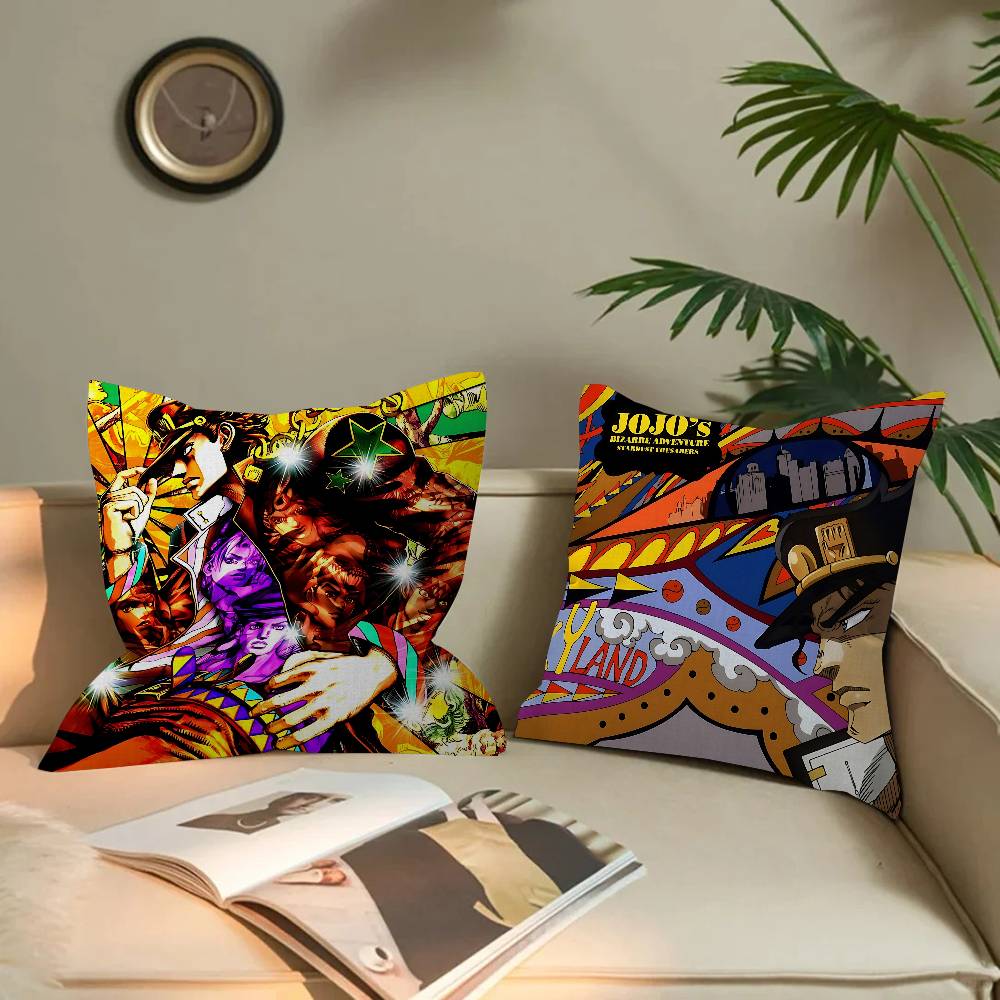 Classic Anime J-Jojo B-Bizarre A-Adventure Pillow Anime Pillow Sofa Bed Head Pillow Cover Cushion Cover 45X45 Cm Fashion