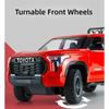 1/24 TOYOTA Tundra TRD Pickup Truck Off-Road Diecast Alloy Miniature Toy Car Model Pull Back Sound Light Collection Gift for Boy