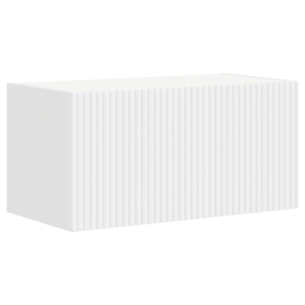 Wall Mounted TV Cabinet Set 4 pcs White Particleboard