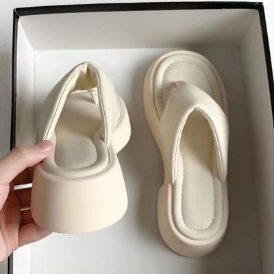 Γυναικείες καλοκαιρινές παντόφλες με χοντρή σόλα, εξωτερικής χρήσης, με ύψος, αντιολισθητικές, για την παραλία, υψηλής ποιότητας, νέα σανδάλια 2025