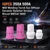 10Pcs Alumina Ceramic Ceramic Current Shunt Welding Torch Gas Diffuser  for MIG CO2 Welding Torch