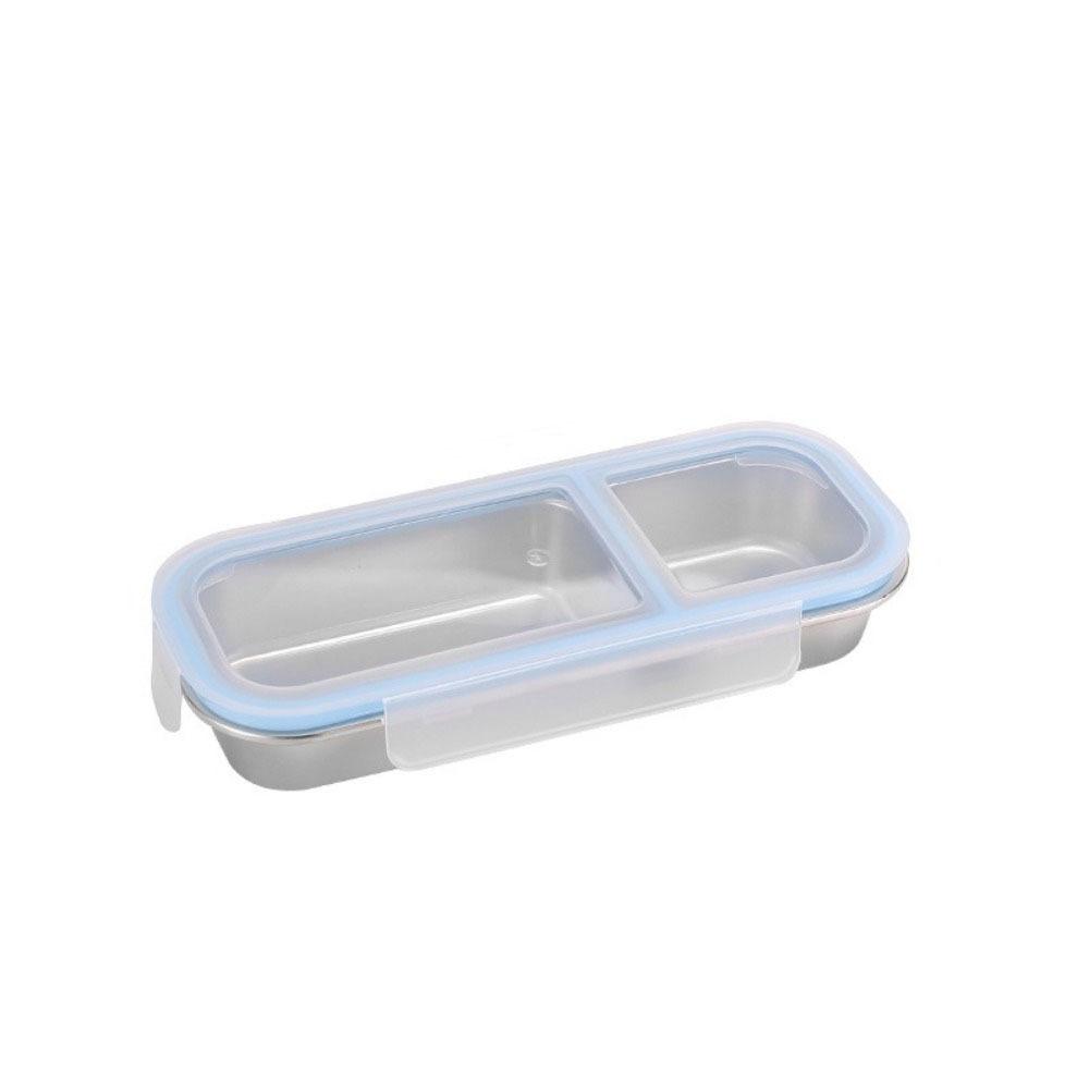Leakproof Stainless Steel Lunch Box Reusable Fruit Food Fresh Box Seasoning Tray Camping