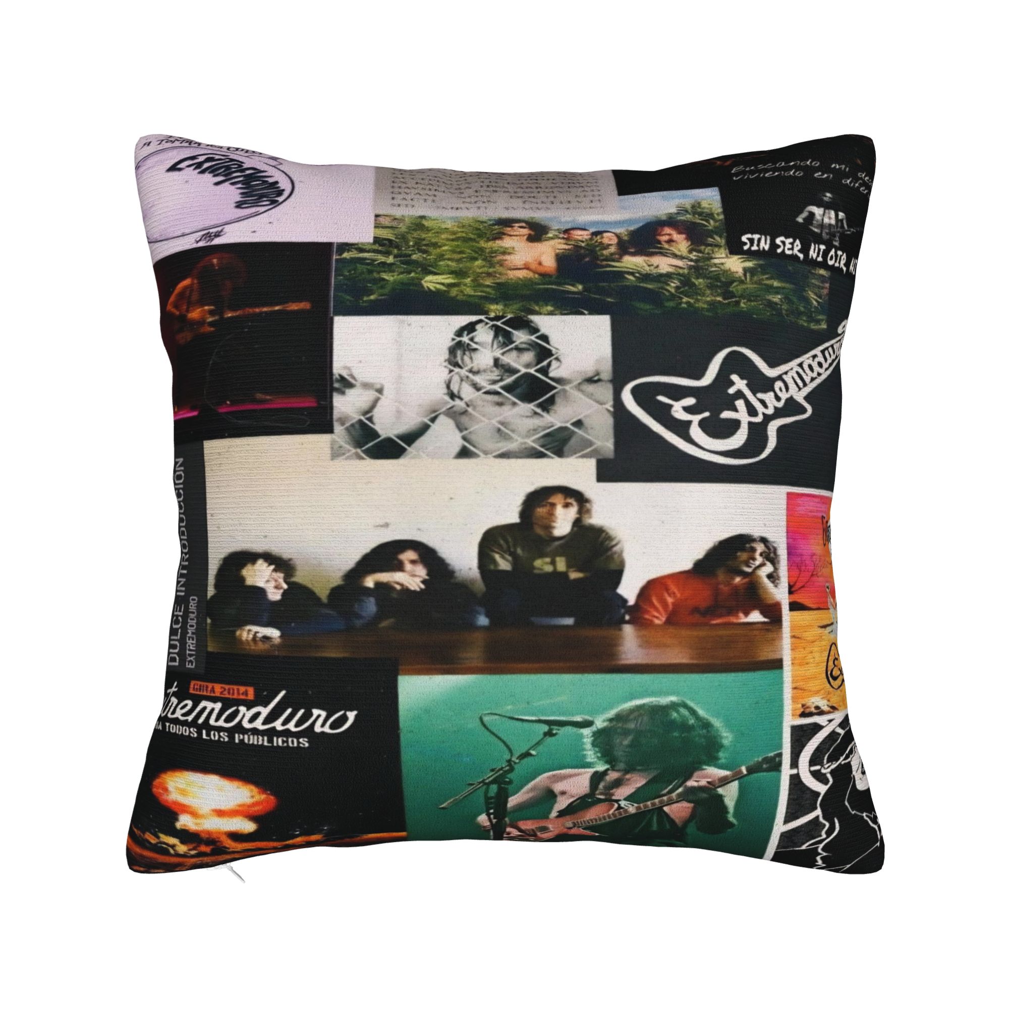 Bedroom Decoration Extremoduro Rock Band Tour Pillowcase Merch Pillow Cover Zipper Multi Size 12x12in 30X30cm
