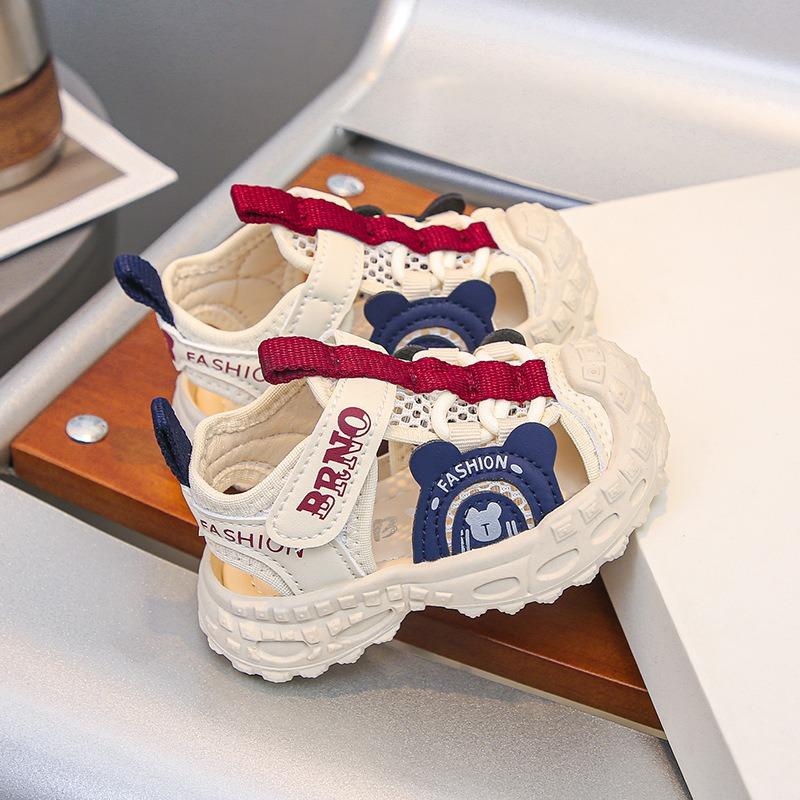Closed-toe soft-soled walking sandals for baby girls, summer style 16 красный