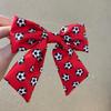 Spring Clip Colorful Football Pattern Bow Hair Clip Fashion Cute Fashion Hair Accessories Elastic Soft Hairpin Fan Gear