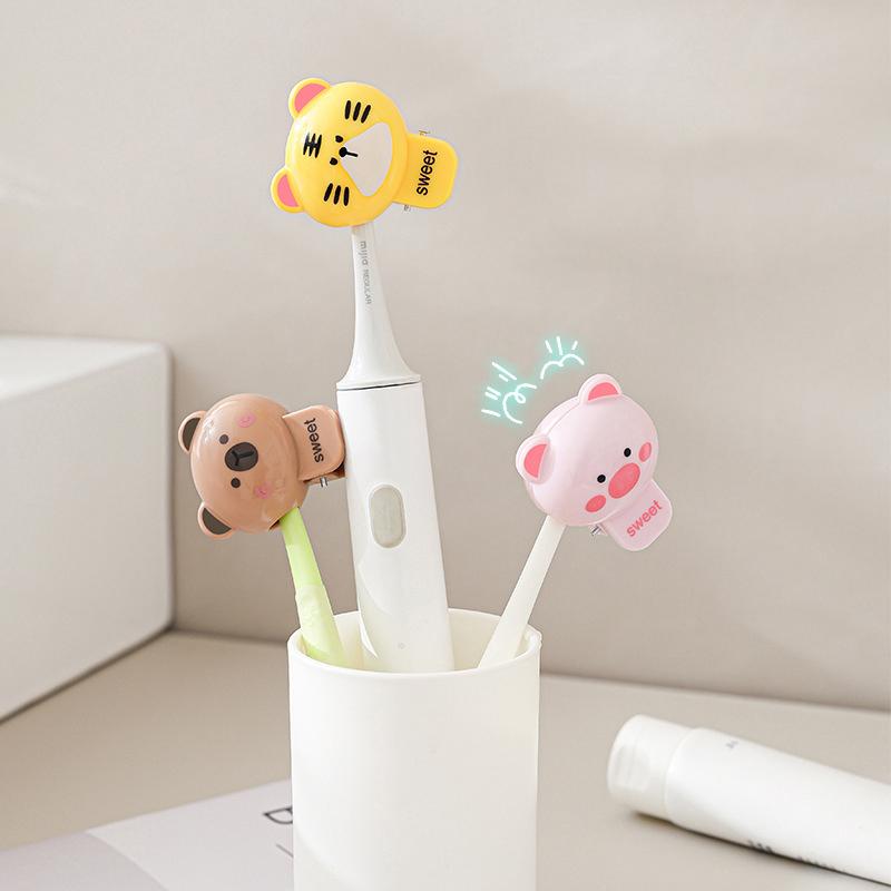 1/4 Pcs Animals Toothbrush Head Cover Clips Capibara Portable Electric Toothbrush Dustproof Head Protector Cap Household Travel