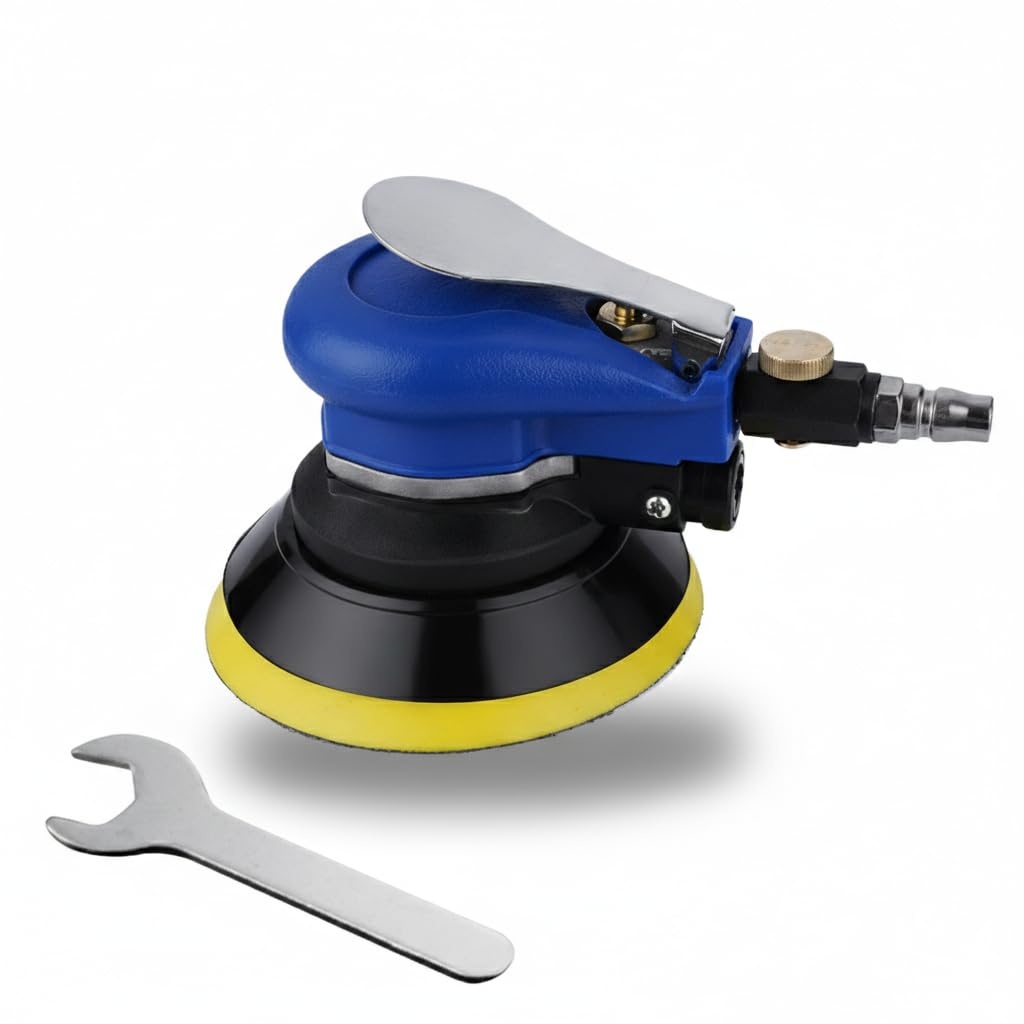 

Nakk One Polisher Air Sander Buffing Pad Double Action Circular Pad Air Pressure Car DIY Air Tool Metalworking (Pad Size 100mm)