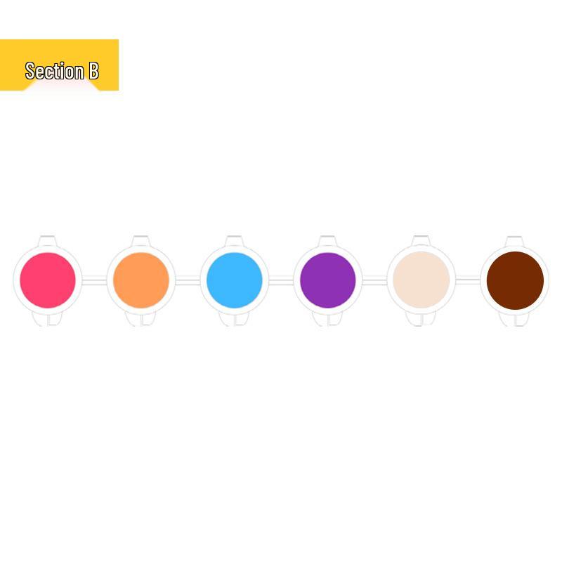 Set de 12 culori de vopsea acrilică pentru copii pentru artă studențească: 6-Pan & 8-Pan cu Benzi de Vopsea pentru Păpuși de Ipsos