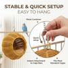 Rattan Bird Nest Chewproof Steel Frame Parakeet Nesting House for Cage, Small Bird Hammock Parrot Sleeping Bed with Soft Mat Suitable for Small Birds