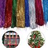 Lasers Ribbon for Christmas Tree Accent Party Decoration Metallic Finish Tinsel for Birthdays Weddings Anniversaries