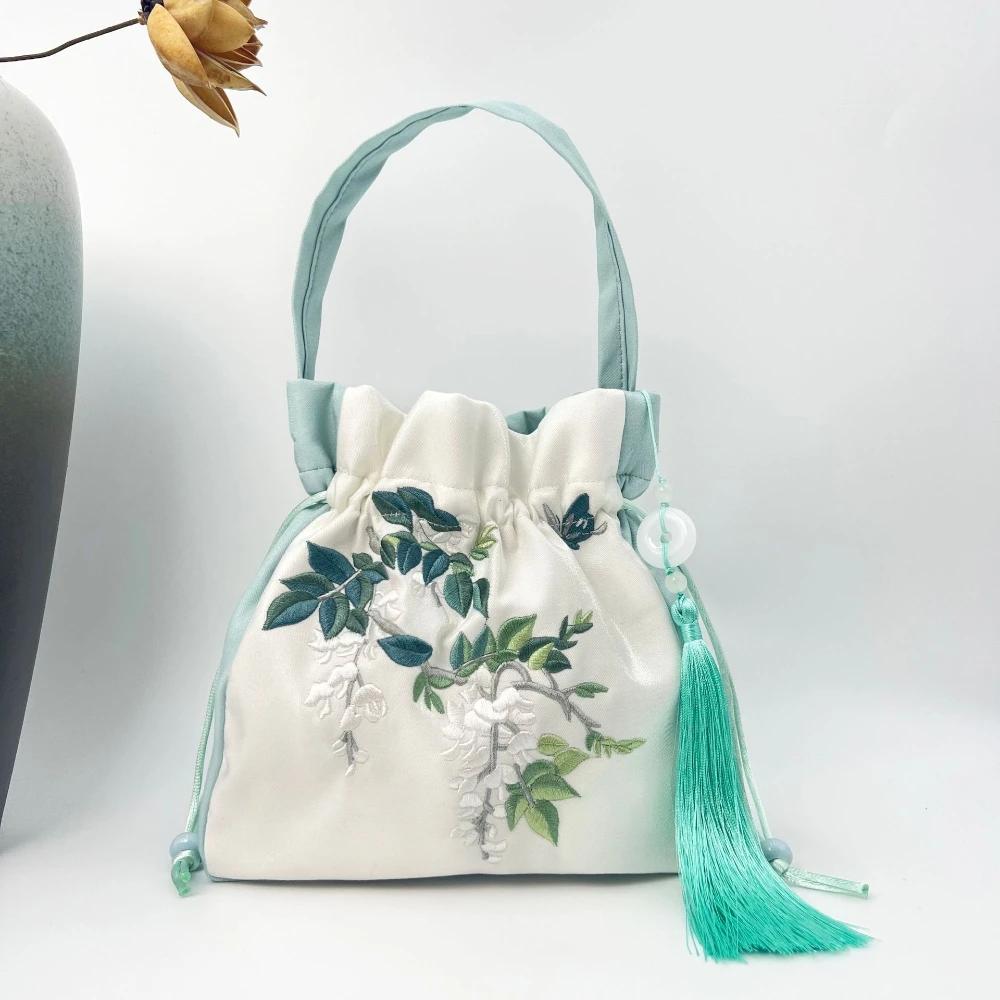 New Chinese Style Embroidered Bag for Women Fashionable Chinese Embroidery Handbag 2026 New Summer Chinese Style Tote Bag Wallet 20x20x7cm