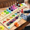 Montessori Magnetic Wooden Maze Toy Color Sorting Shape Matching Early Educational Toy Math Learning Puzzle Board for Children