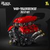 Racing Electric V8 Engine Building Block Model Kit - Challenging Educational STEM Toy Gift for Boys