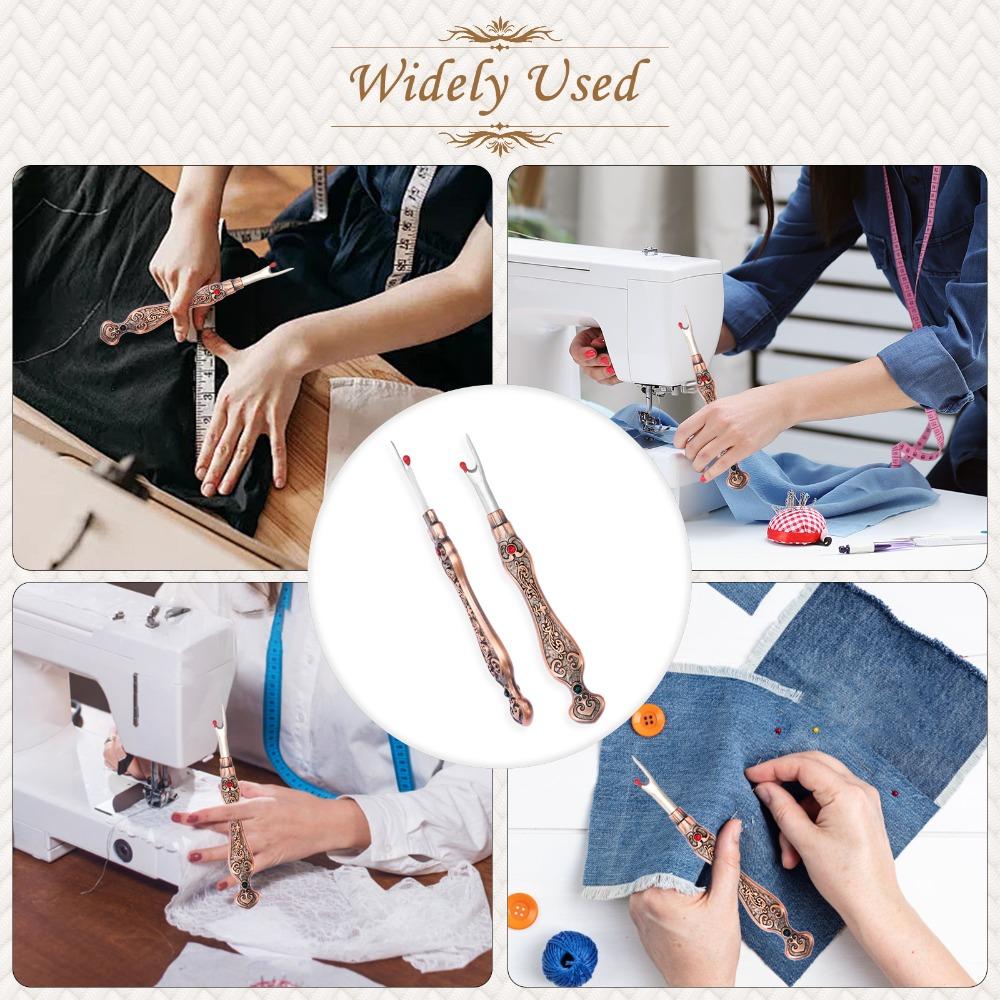 2Pcs Durable and Handy Metal Seam Ripper Set with Storage Cases Sharp Seam Ripper Tool  for Sewing