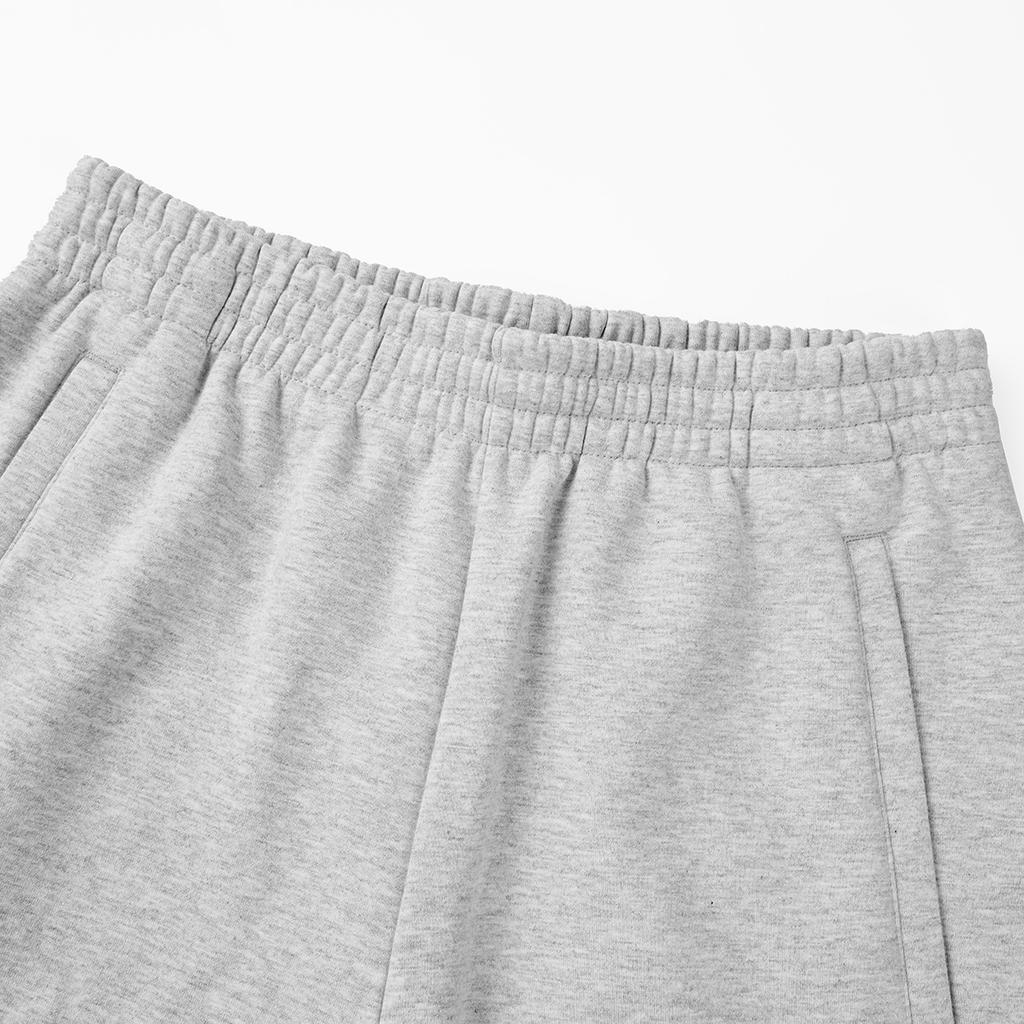adidas Solid Color Fleece Lined Elastic Cuff Knitted Sweatpants Men's Light Gray JX9404