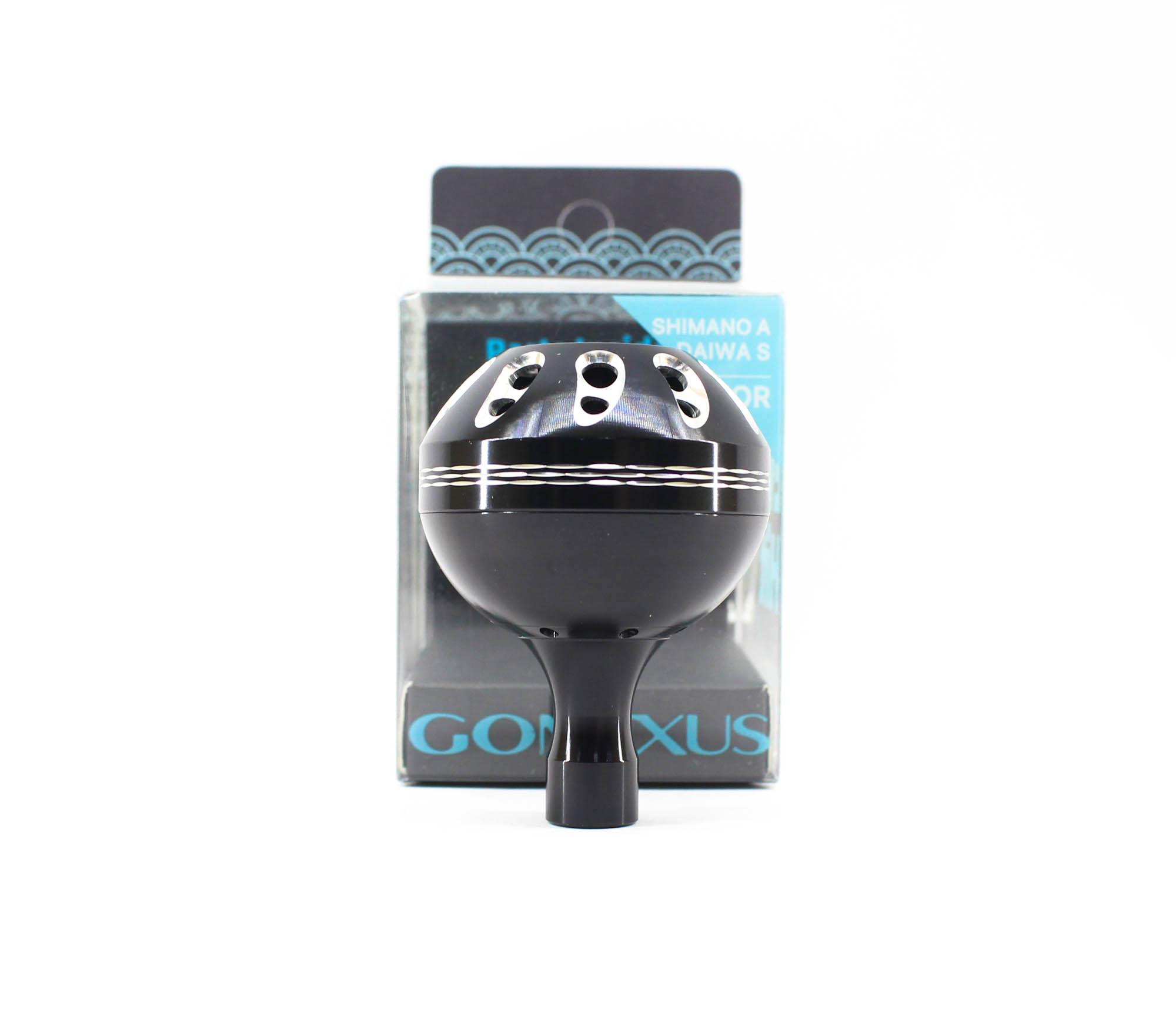 Bouton De Moulinet Gomexus A38BKBKSR-G - Alu Noir/argent 38mm - Shimano A / Daiwa S