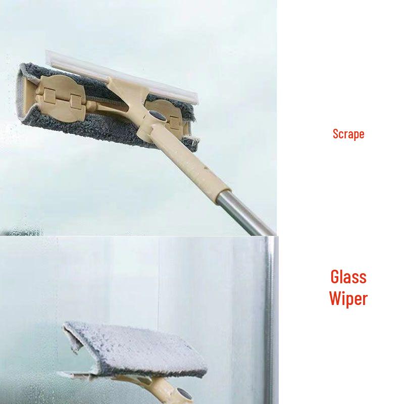 Extendable 2-in-1 Window & Tile Cleaner with Long Handle