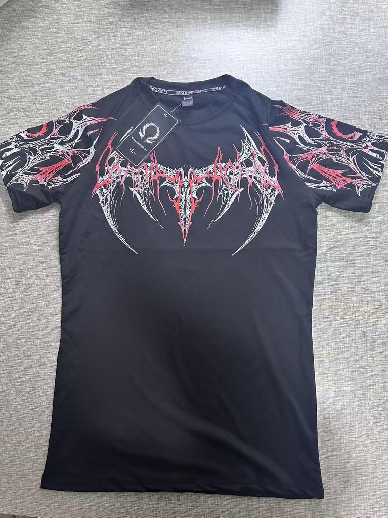 BreatheDivinity Venom Fitness Tricou Sport Unisex cu Uscare Rapidă, Strâmt