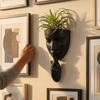 Silent Human Face Decorative Vases Handmade Craft Aesthetic Wall Mounted Flower Pots Bohemian Style Artistic Face Planter