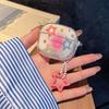 Suitable For Lenovo LP40 TWS Earphone Protective Case Cartoon Cherry Bow Headset Soft TPU Clear Earphone Cover With
