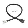 4PIN Black Mainboard Fan Cable Y Splitter PWM Fan Cable Line Computer PC Fan Power Extension Cable Adapter Cable