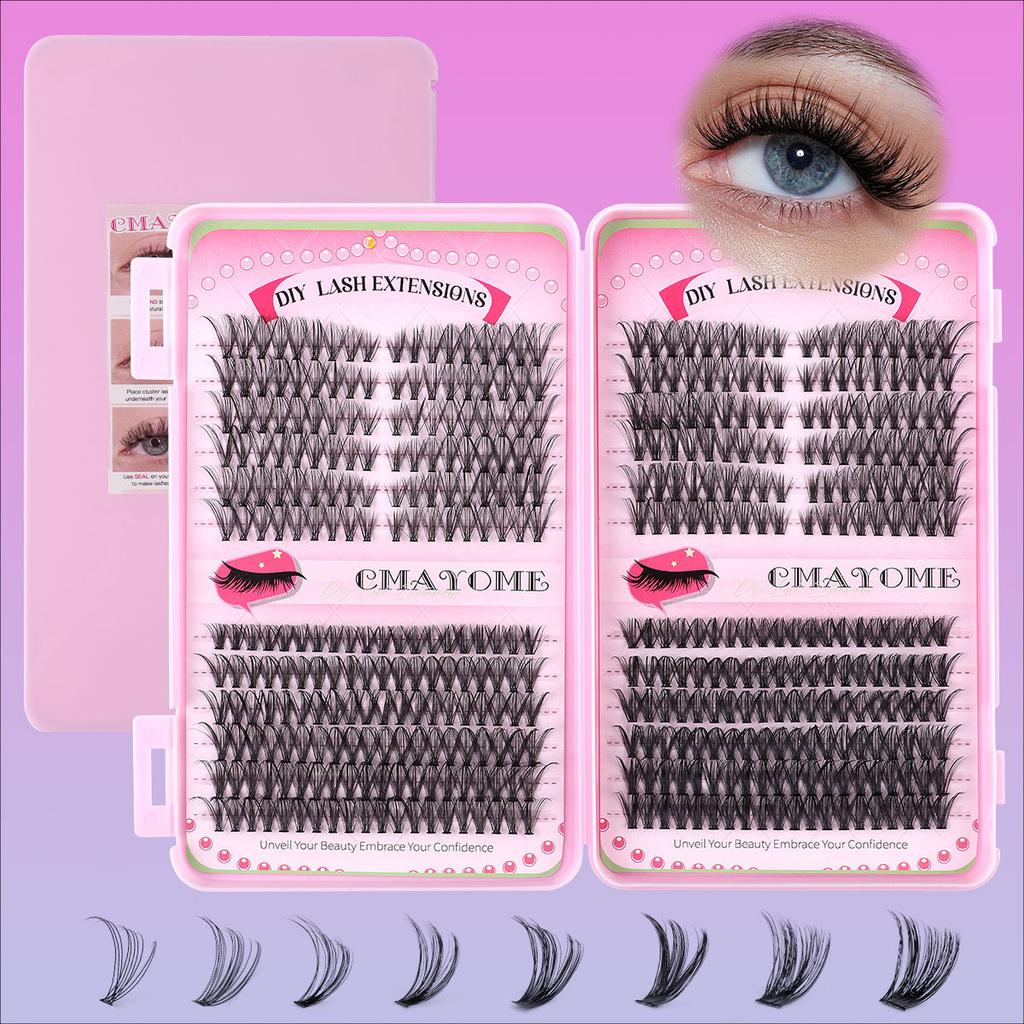 456 Clusters D Curve Single Cluster False Eyelashes Segmented Grafting Flower Hair 10-16Mmdiy Thick Eyelashes