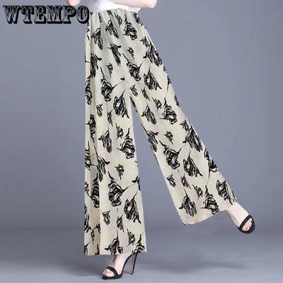 Damesbroeken Herfst Nieuwe Chiffon Wijde Broek Grote Maat Modieuze Drape Veelzijdige Casual Broek
