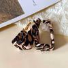 Silver needle simple leopard print geometric stud earrings popular new versatile earrings retro fashion niche earrings