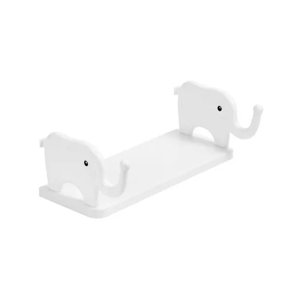 

Wall Hanging Elephant Storage Rack Elephant Shaped Wall Mounted Storage Box Seasoning білий
