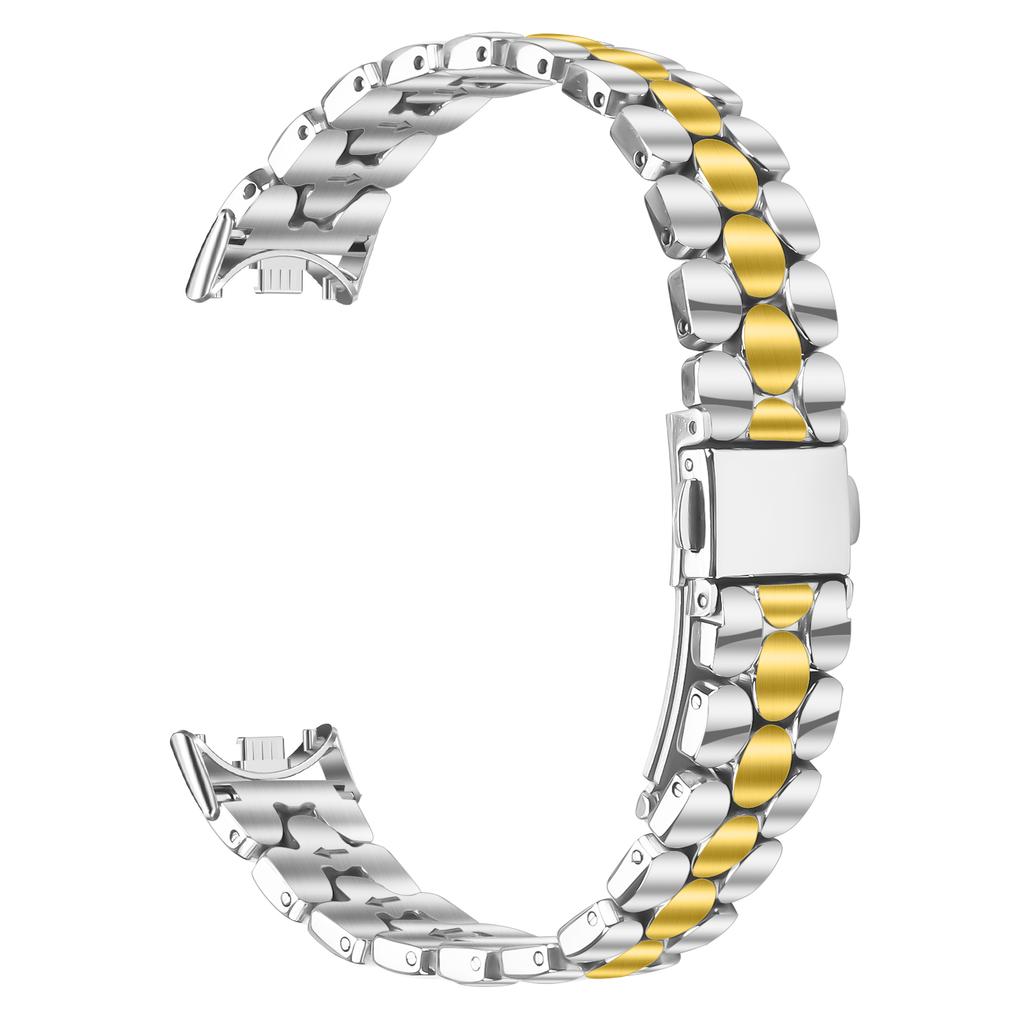 Metalen Horlogeband voor Xiaomi Smart Band 10/9/8 Parel-Vormig Roestvrij Staal Galvaniseren Polsband