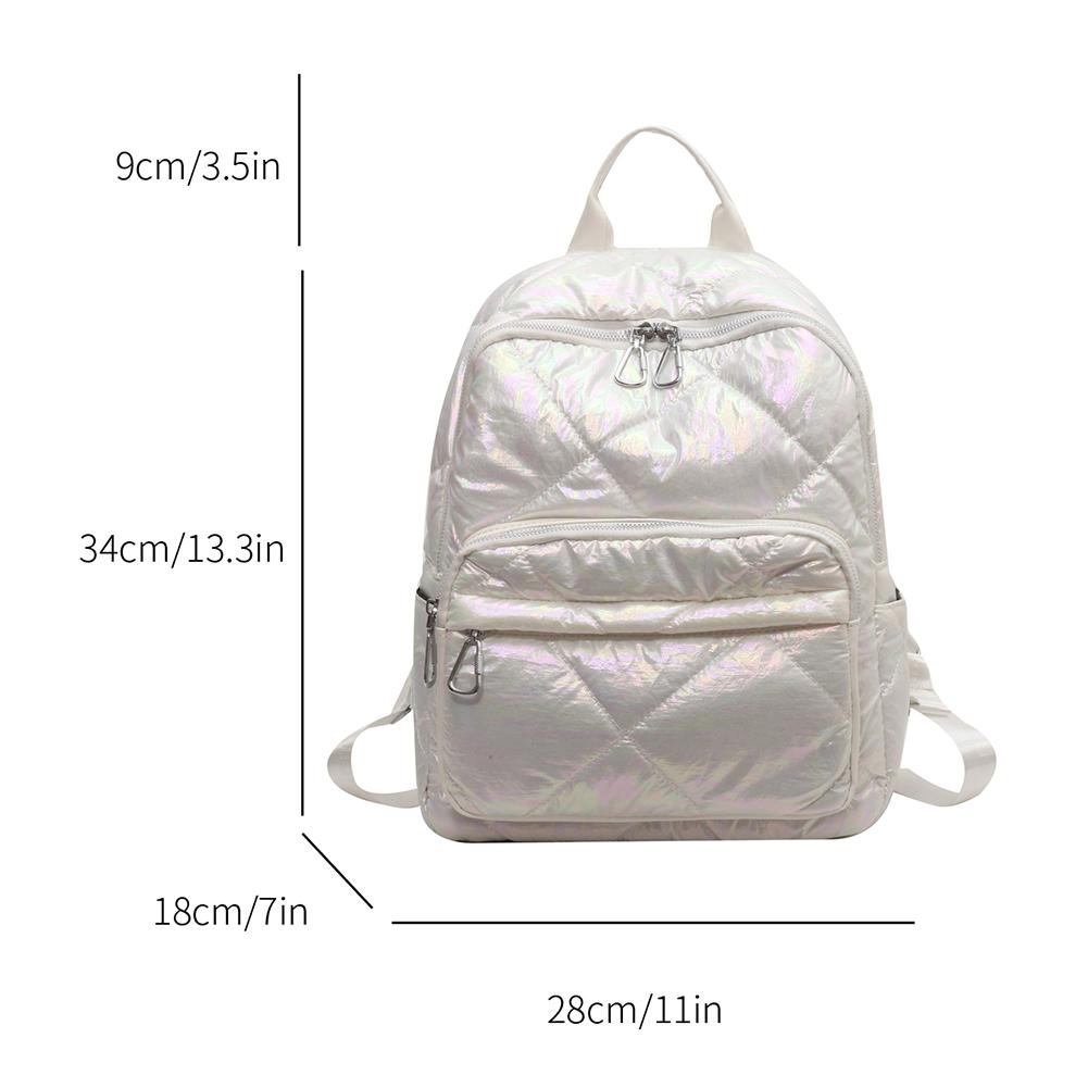 Prošívané bavlněné polstrované batohy nylon kosočtvercový vzor dámské batohy zimní ležérní voděodolné cestovní tašky přes rameno pro ženy