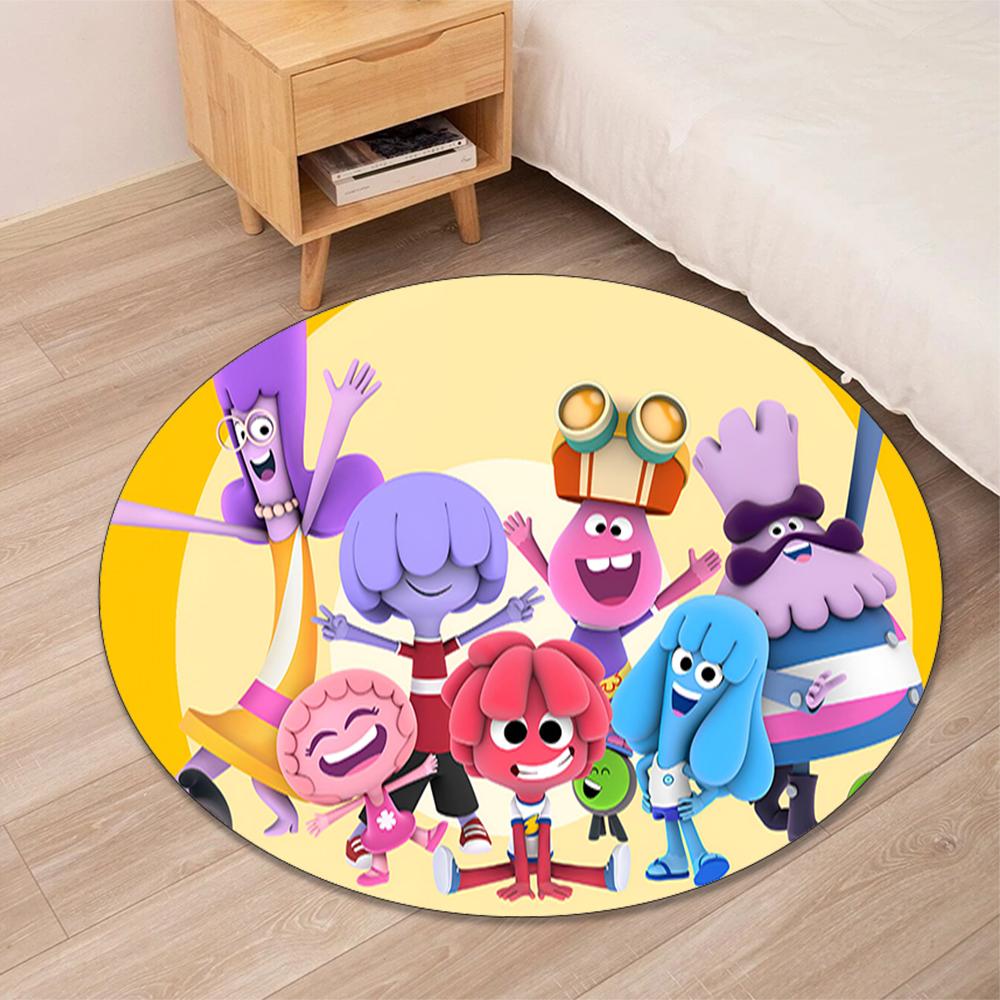 Jelly Jamm Printed Round Rug Carpet Chair Rug Area Rug Entryway Doormats,for Office Chair Living Room Bedroom Kitchen Room.