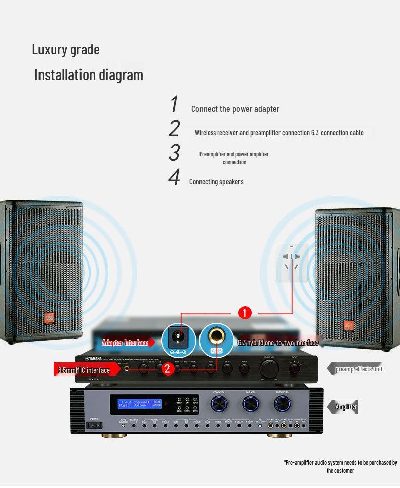 U Band Wireless Microphone with Infrared Frequency Matching - In Stock