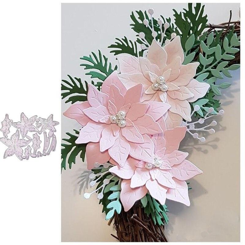 2pcs Flower Petal Metal Cutting Dies Stencils for Scrapbooking Card Making Decorative Embossing Paper Cards Dies